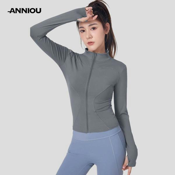 Anniou Slim Fit UPF 50+ Sports Jacket - dark purple