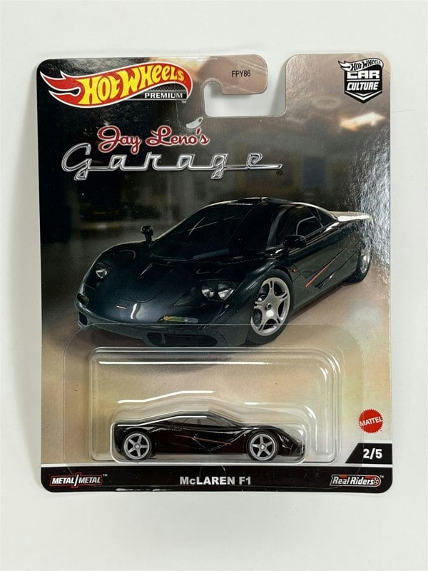 Hot Wheels McLaren F1 Jay Lenos Garage Black Hot Wheels Real Riders 1:64 HCK08