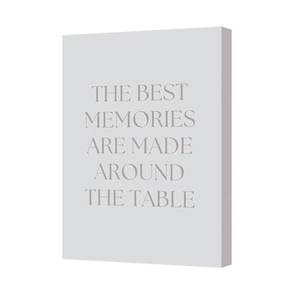 Benjamin Tate Design Canvas Wall Art Print The Best Memories Are Made Around The Table Made In UK