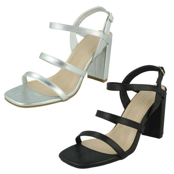 Spot On Ladies Spot On Strappy High Heel Sandal F1R2043