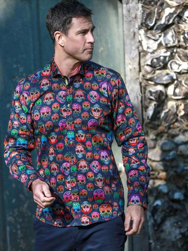 CL2621 EMBROIDERY SKULLS - Claudio Lugli Shirts