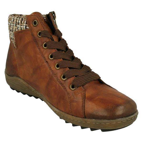 Remonte Ladies Rieker Warm Lined Woven Cuff Remonte-Tex Ankle Boots R1485