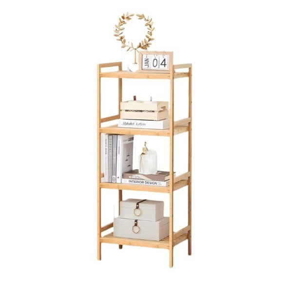 Modcraft 5-Tier Bamboo Storage Rack – Adjustable Shelves for Bathroom, Kitchen, Bedroom