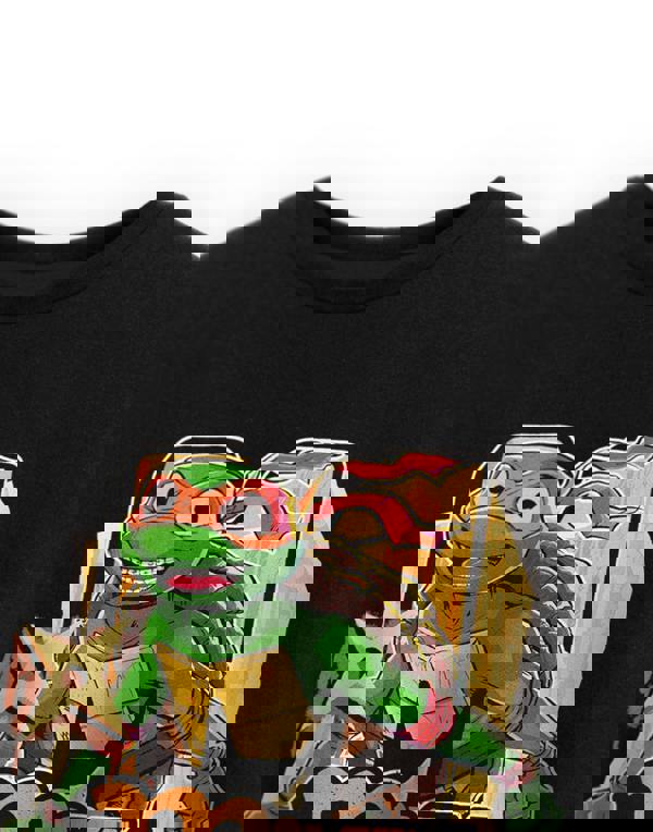 Teenage Mutant Ninja Turtles Boys Black Mikey Short Sleeved T-Shirt