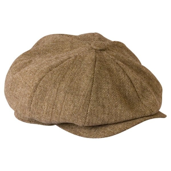 Gamble & Gunn Oatmeal Brown Tweed Newsboy Cap