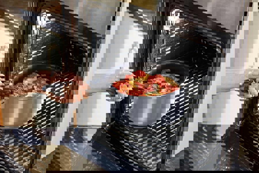 MasterClass Smart Space Set of Three Stacking Induction-Safe Non-Stick Pans