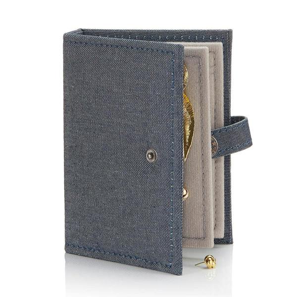 Pia Little Denim Earring Book, Holds 12 Pairs