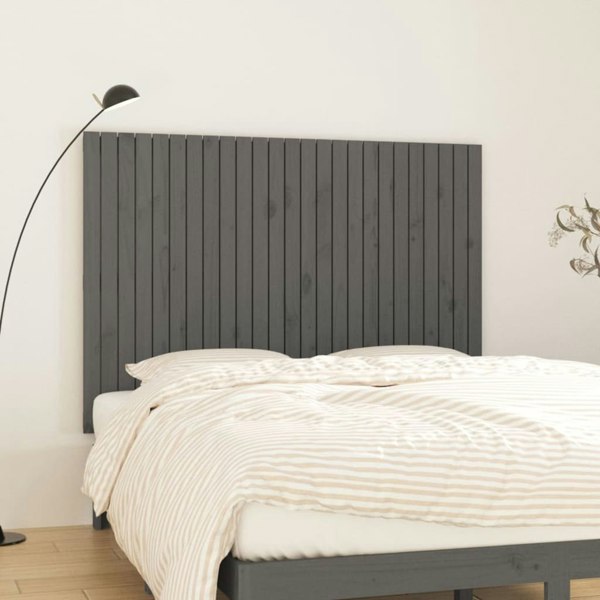 Berkfield Wall Headboard Grey 159.5x3x110 cm Solid Wood Pine