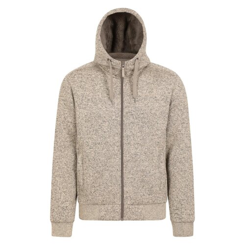 Mountain Warehouse Mens Nevis II Faux Fur Hoodie - Beige - Beige - 4XL - 100% Polyester