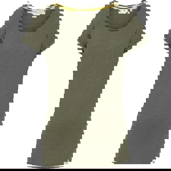 Lazy Jacks Womens/Ladies Rolled Sleeves T-Shirt - Khaki