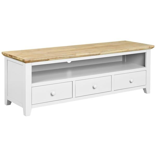 Statement Furniture Florence Large Wooden TV Stand with 3 Drawers and Shelf