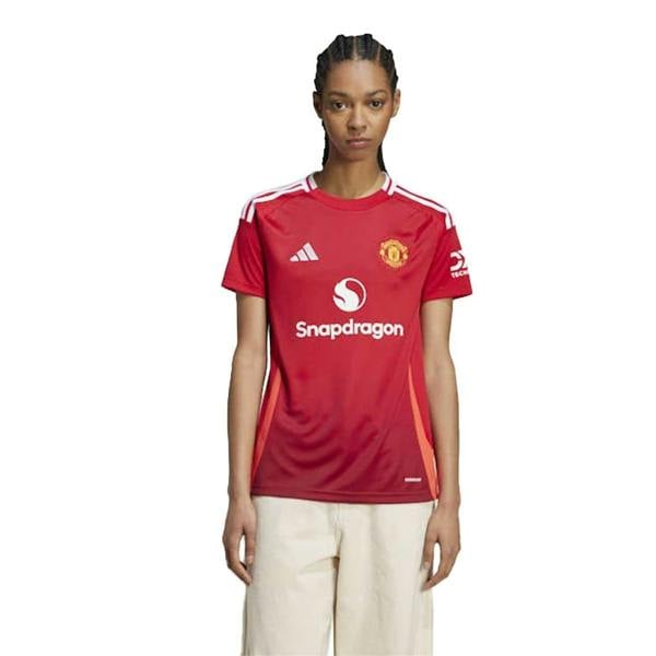 Adidas Womens/Ladies 24/25 Manchester United FC Home Shirt - Red - 