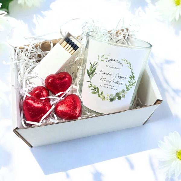 Personalised Wedding Day Candle Gift Set | Keepsake for Engagment