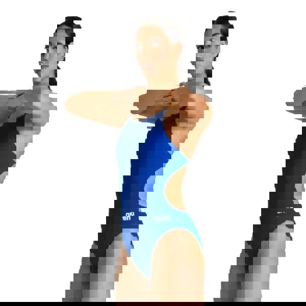 Royal blue Arena Team Challenge Solid swimsuit with cutout