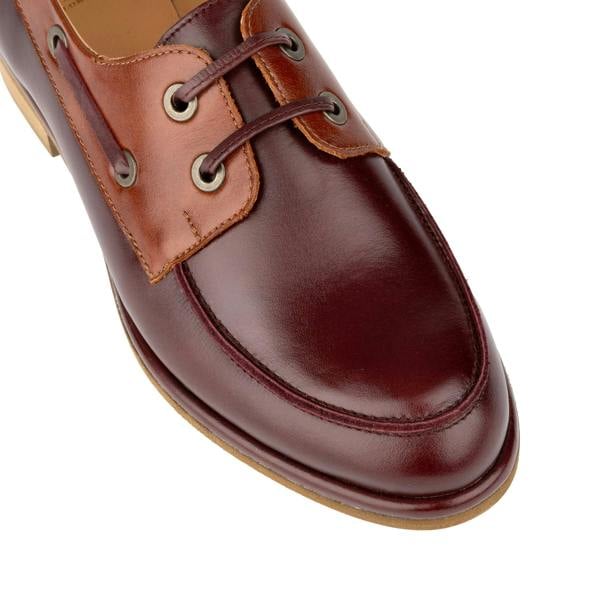 Embassy London Boatie - Brown Mix - Women's leather boat shoe