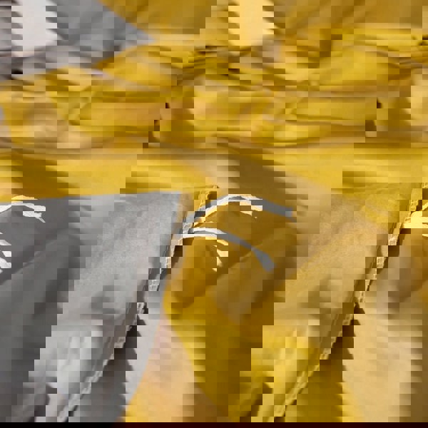 Anyhouz Anycozy Duvet Comforter Set Queen Yellow/ Light Grey Egyptian Cotton Thick Blanket Bedspread 4 Pcs Bed Set