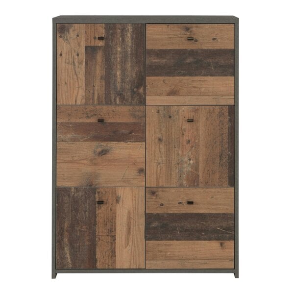 Wyld Haus Willowmere Vintage Wood Chest Storage Cabinet 6 Doors
