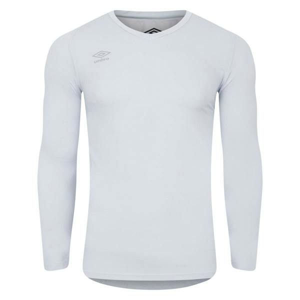 Umbro Mens Elite V Neck Base Layer Top - Gray Dawn - 