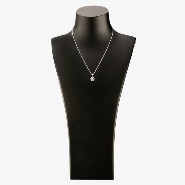 T. H. Baker Silver Lilac Cubic Zirconia Oval Pendant and Dropper Earring Set SET9649