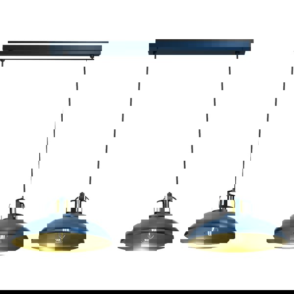 Milagro Felix Double Pendant Lamp 2XE27 The Hand Made High Quality Fittings 29CM Shades Rugged Industrial Look