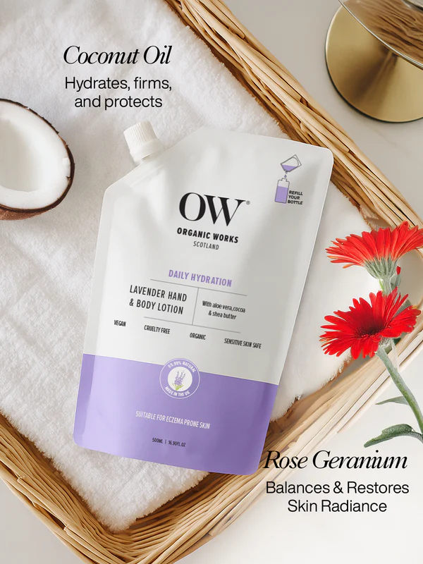 Organic Works Shea & Lavender Hydrate & Repair Hand & Body Lotion - 500ml