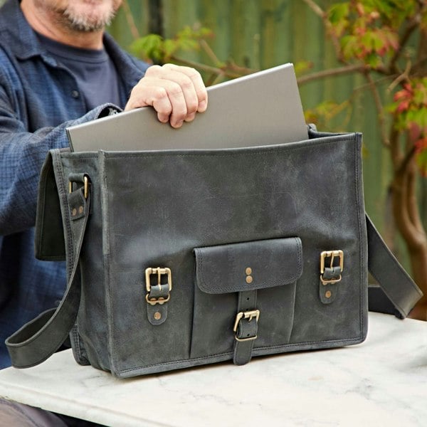 Paper High Buffalo Leather Vintage Satchel