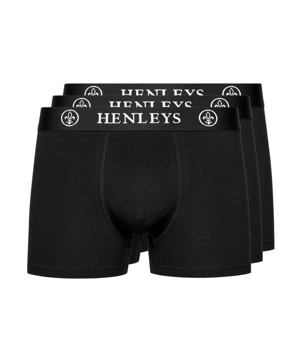 Henleys McBlacken Boxers 3pk Black