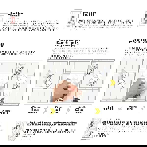 WT1524 Londoners Tiles Mix Wall Stickers - 15 cm x 15 cm - 24 pcs.