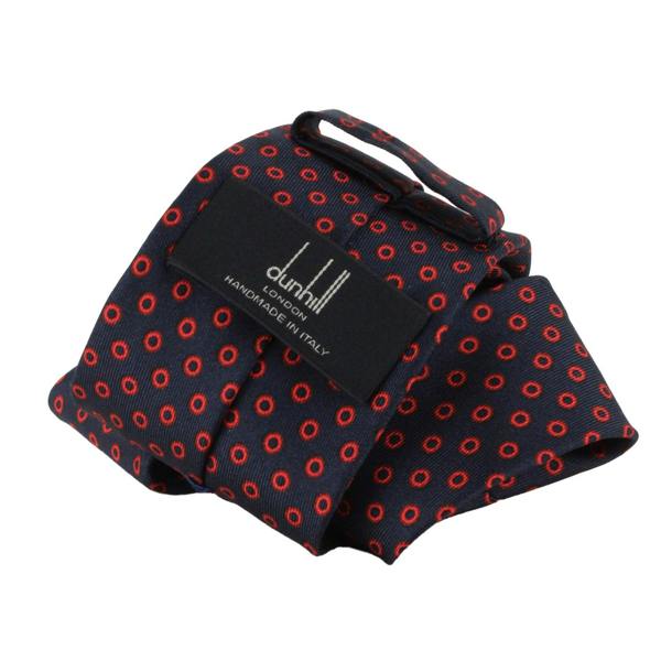 Dunhill mulberry silk tie in a hexbolt pattern