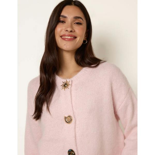 Blue Vanilla Multi Gold Button Cardigan