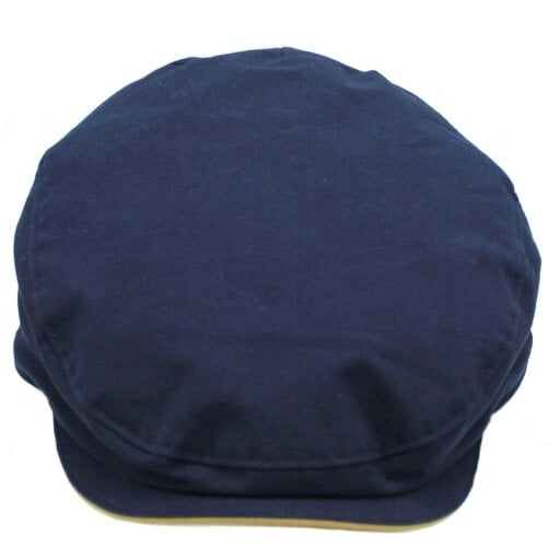 Heather Hats & Accessories Water And Sun Resistant Cotton Flat Cap, Cotton Lining, Outdoor Wear, Marine Blue