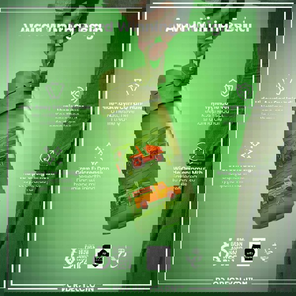 ION8 Leak Proof Kids Water Bottle, Recyclon, Farming Machines, 350ml (12oz)