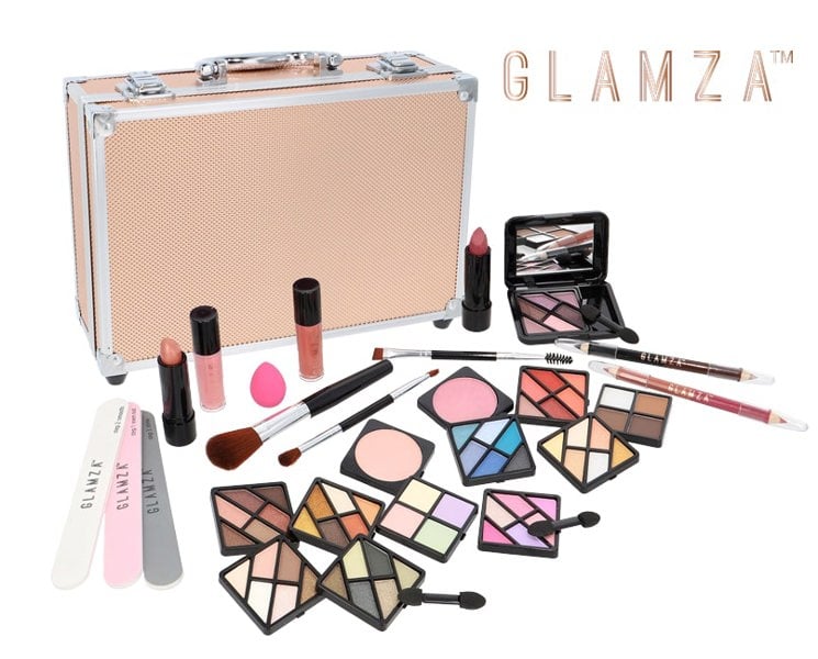 Glamza 84 Piece Hot to Handle Vegan Friendly Premium Makeup Kit Vanity Case