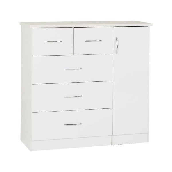 Seconique Nevada 5 Drawer Low Wardrobe