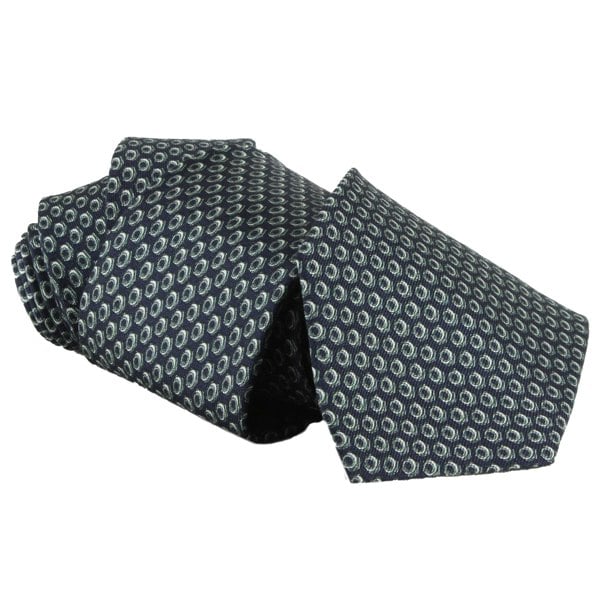 Dunhill hexbolt patterned woven silk tie
