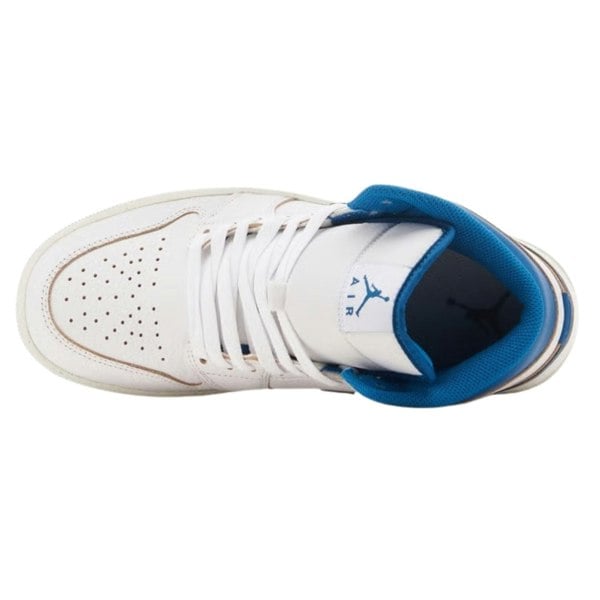 Nike  Fn5215 141 Air Jordan 1 Mid Se 141 White Blue Trainer Air Jordan 1 Mid Se UK 10
