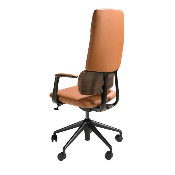 Angel Cerdá Swivel office chair in brown leatherette 4261