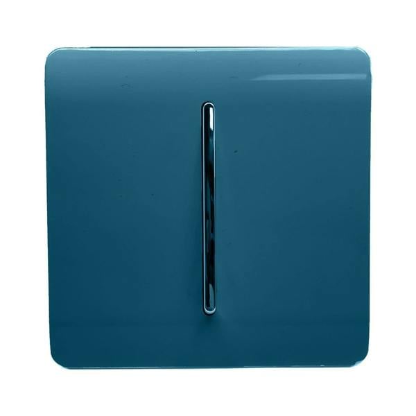 Trendi Switch 1 Gang Retractive Home Automation Switch in Midnight Blue
