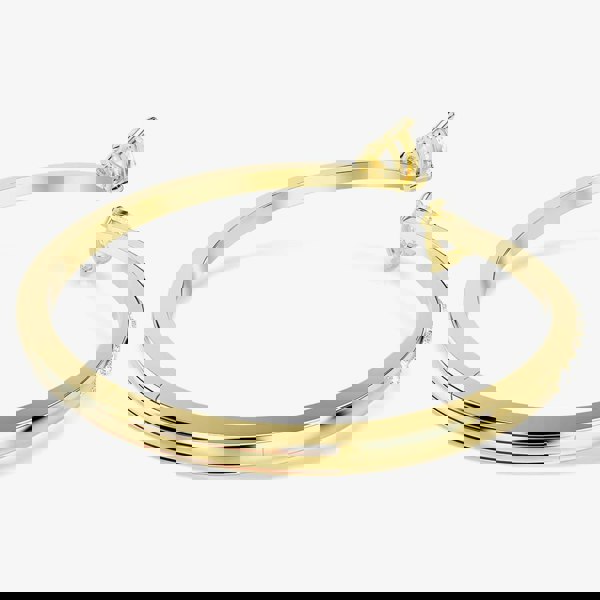 Swarovski Mesmera Gold Tone Plated Double Heart White Zirconia Bangle 5733511