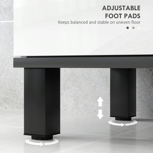 Wyld Haus Karesala High Gloss White Modern Under Sink Bathroom Storage Cabinet