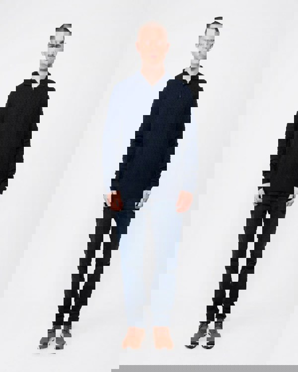 Ted Baker Kurnle Mens Long Sleeve T Knit Funnel Neck Jumper - Navy