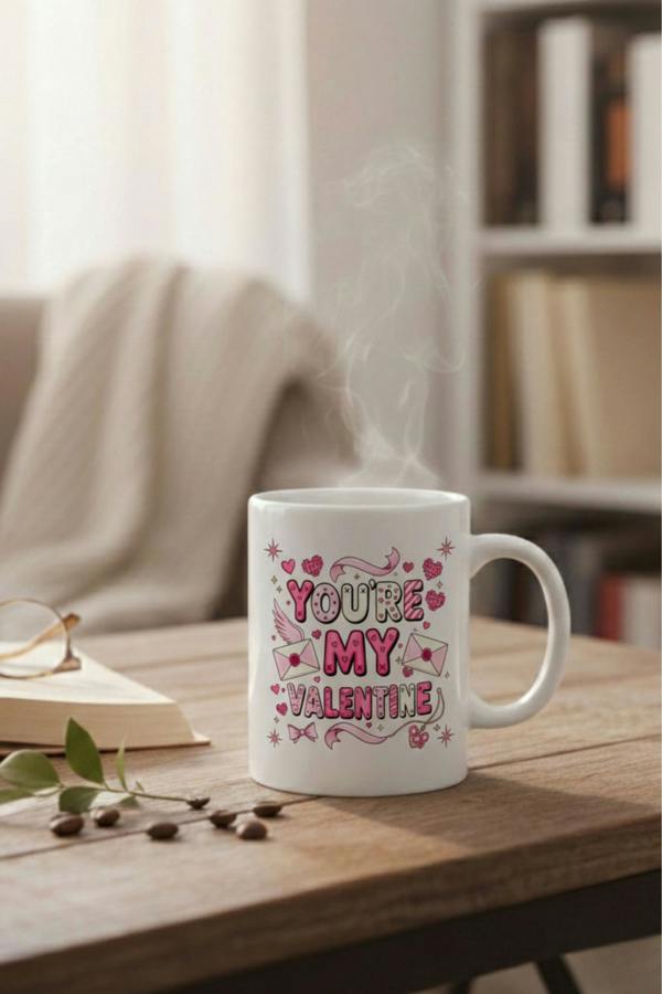Dyzi You’re My Valentine Printed Ceramic Mug Valentine’s Day Gift