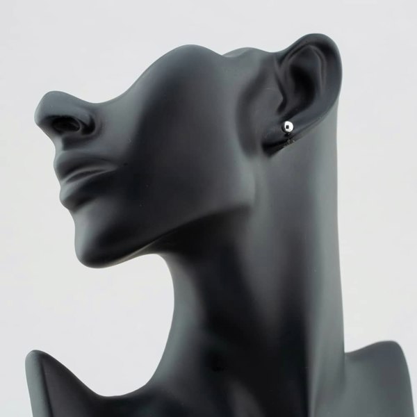 T. H. Baker 9ct White Gold Plain 5mm Ball Stud Earrings SE105