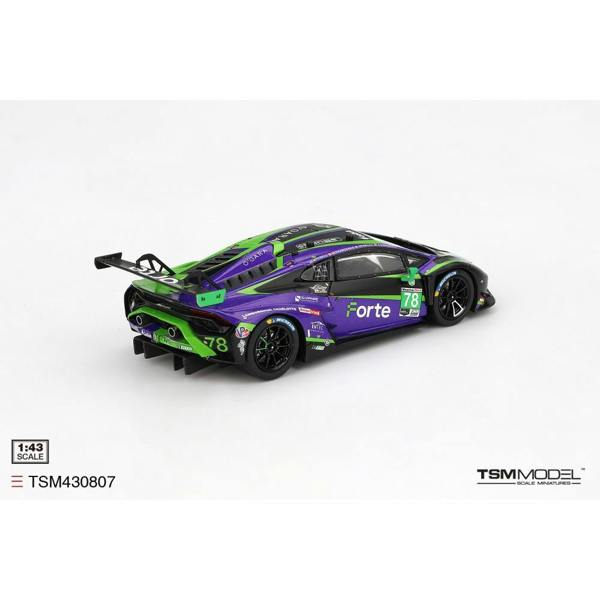 MCSlots Lamborghini Huracan GT3 EVO2 #78 Forte Racing 2024 IMSA Daytona 24Hrs 1:43 Scale TSM430807