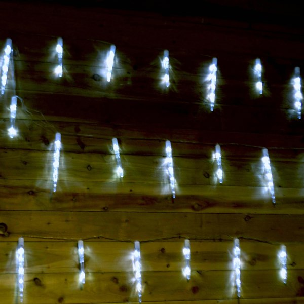 Samuel Alexander 72 LED 6.9m Premier 24 Indoor Outdoor Icicle Shape Christmas Chaser Lights in Cool White