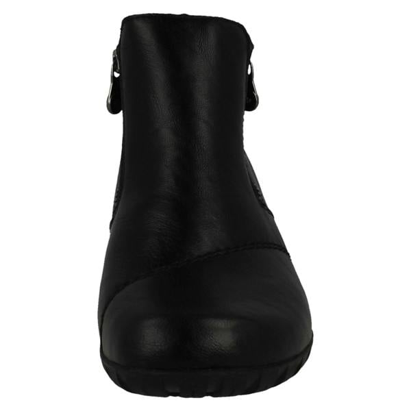 Rieker Ladies Rieker Dual Zip Fleece Lined Ankle Boots L4663
