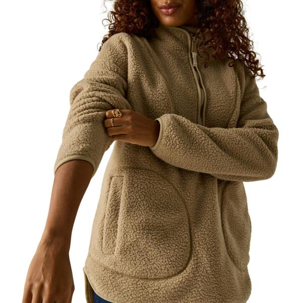 Regatta Womens/Ladies Frankie Borg Half Zip Longline Fleece Top - Barleycorn - 