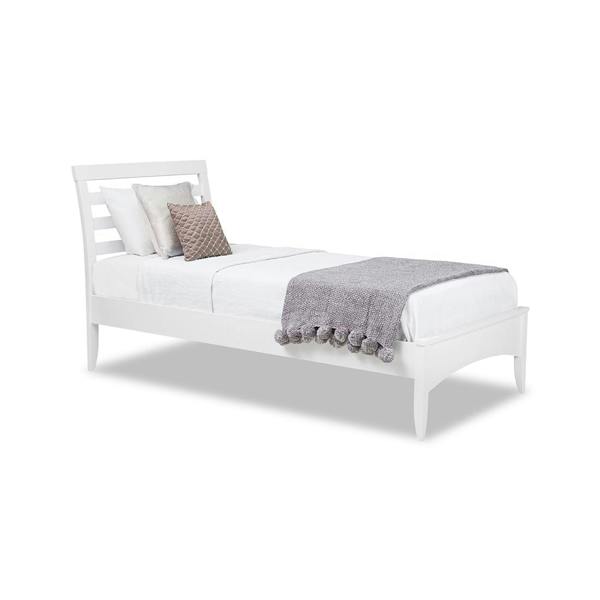 Statement Furniture Edward Hopper White Bed Frame with Tall Slatted Headboard Single 3ft, Double 4ft6