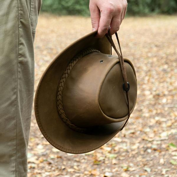 Wombat Leather The Drifter Crazy Horse leather Hat