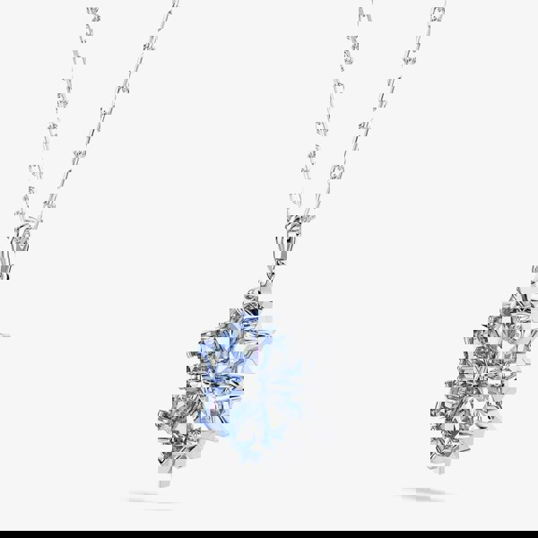 Swarovski Magic Rhodium Plated Blue Zirconia Snowflake Pendant Necklace 5735399